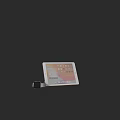 Computer Touchpad Accessory With Colorful Display Icons And Black Connector On Black Background