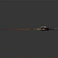 Futuristic Red Gradient Blade Sword With Yellow And Black Mechanical Handle And Blue Accents