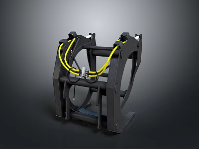 Beautiful Natural Mountain Landscape With Green Forest And Clear Blue Sky View 3d model