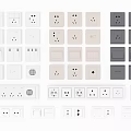 Modern switch socket switch 3d model
