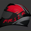 Arize Black Red Tactical Weapon Helmet Featuring APEX Logo And Protective Design 3d model