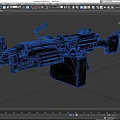M249 Machine Gun SAW Class Light Machine Gun Machine Gun Submachine Gun Firearms Low Face Number Low Model Game Sub-era Film and Television Level Super Realistic 3d model