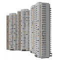Modern High Rise Residential Building With Regularly Arranged Windows And Balconies