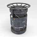 Industrial Equipment Featuring Metal Cylindrical Design Top Wheel Structure And Control Panel