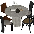 Dining table and chair combination 3d model