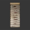 Bloody Stairs With Red Stain Marks On Each Step And Dark Background