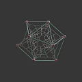 Geometric Climbing Playground Equipment With Green Frame Red Nodes And Circular Soft Base