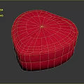 Red Heart Shaped Decorative Ornament Box Set For Home Tabletop Decoration