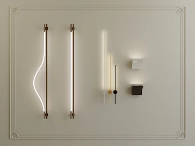 Modern Wall Lamps With Sleek Linear Curved And Minimalist Designs For Interior Home Decor 3d model