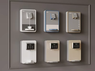 Modern Wall Mounted Electronic Control Panels With Various Designs And Colors 3d model