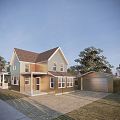 Modern houses, rural houses, residential groups 3d model