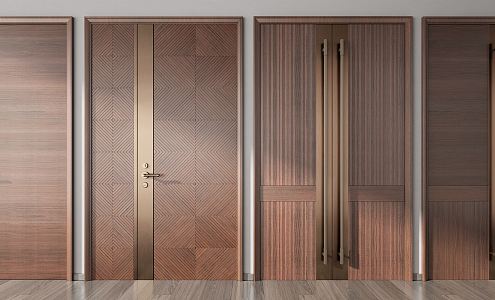 Light Luxury Double Door Double Door 3d model