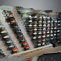 Organized Shoes Display On Multi Tiered Shelves With Various Colors And Styles