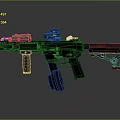 Modern Black Tactical Assault Rifle With Scope Grip And Rail System