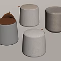 Modern Shoe Changing Stool Low Stool 3d model
