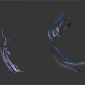 Glowing Fantasy Decorative Structures With Purple Blue Sleek Designs