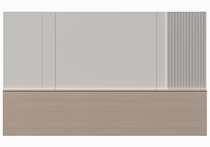 Cream bedroom background wall bedside background wall 3d model