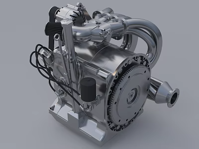 High Quality Industrial Equipment Featuring Metal Gear Pipes And Precision Components 3d model