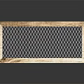 Three Different Colored Wooden Storage Baskets with Metal Mesh for Home Organization and Decor