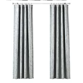 White Curtain with Pink Trim Linen Fabric for Window Home Decoration
