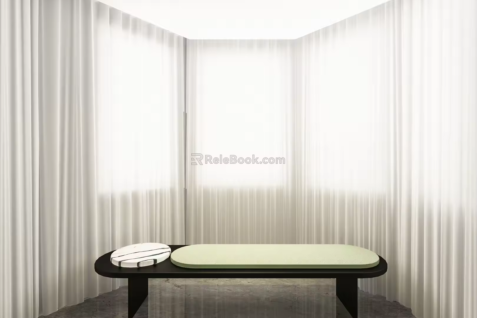 Shoe changing stool bench 3d model