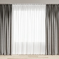 modern curtain fabric curtain gauze curtain fabric curtain 3d model