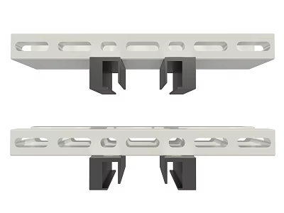 Durable Metal Hardware Tools Double Strips With Holes And Black Clips For Fixing 3d model