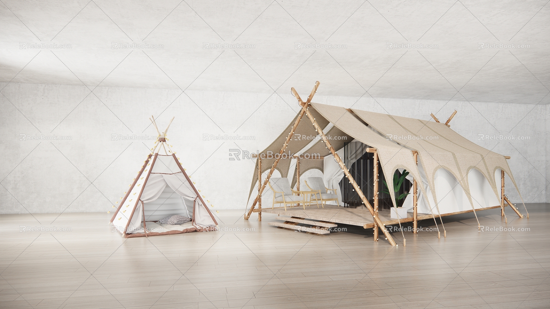 Modern Tent 3d model