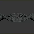 Gray Fashion Bracelet With Decorative Pattern Dotted Texture And Hollow Details