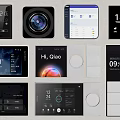 Smart Switch Panels With Digital Display Time Function And Modern Home Control Design 3d model