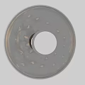 Modern Wall Lamp With Textured Glass Shade And Round Transparent Bulb