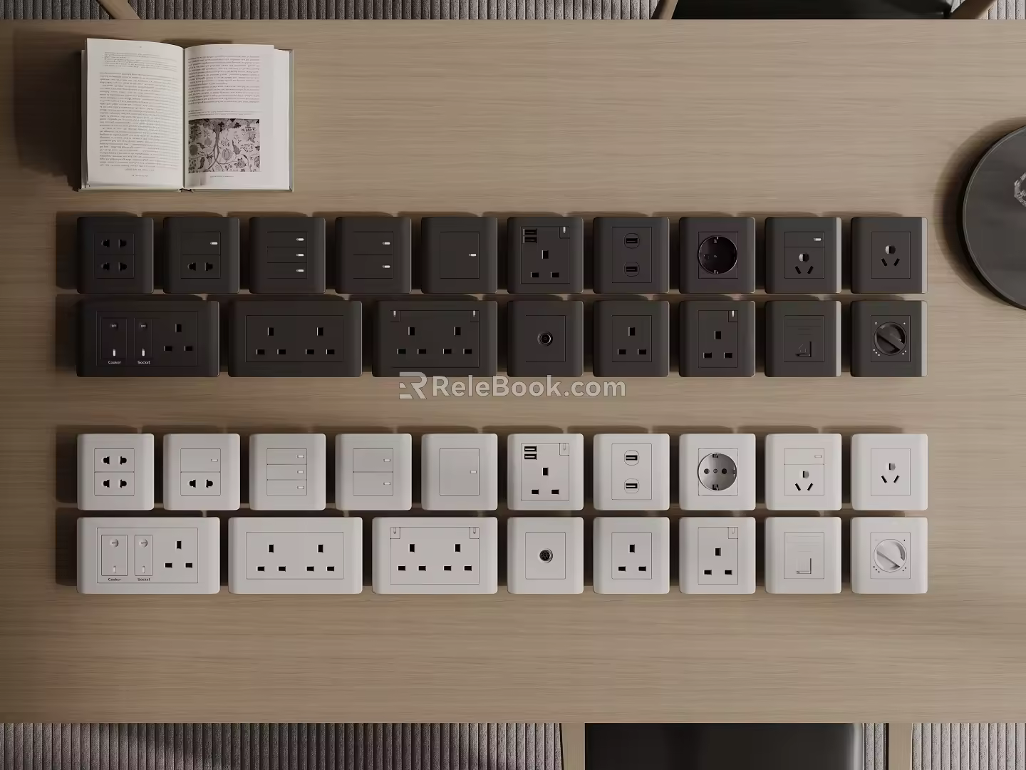 Modern switch socket 3d model