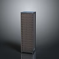 Modern Black Electronic Server Rack With Multiple Layers For Network Data Storage