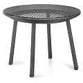 Black Woven Texture Coffee Table With Modern Design And Sturdy Legs 3d model