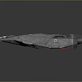 Detailed Sci-Fi Spaceship 3D Model With Armored Hull And Module Structure