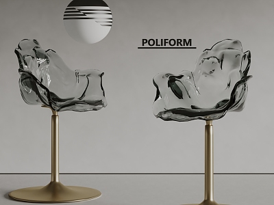 poliform modern bar chair glass bar chair transparent bar chair chandelier model