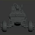 Self-made armed car modified car modified car chariot doomsday car self-made car self-made car modified car 3d model