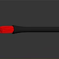 Durable Household Cleaning Brush With Black Handle And Vibrant Red Bristles