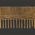 Traditional Handcrafted Wooden Comb With Intricate Carved Patterns And Classic Design
