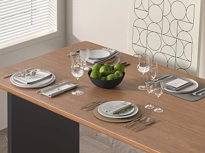 Tableware Modern Dinner Plate 3d model