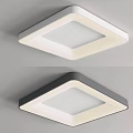 Modern Square Flush Mount Ceiling Lights With White And Gray Minimalist Design 3d model