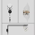 Modern Stylish Wall Lights With Metal Frames Glass Shades And Warm Glow