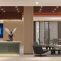 Modern Beauty Salon Interior With Lounge Area Comfortable Seating And Marble Reception Desk