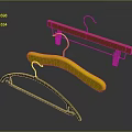 Colorful Plastic Clothes Hangers in Purple Yellow Orange for Daily Clothing Use