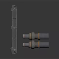 Durable Mechanical Industrial Equipment With Long Metal Strips And Cylindrical Components