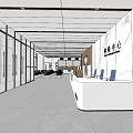 Modern Hospital Outpatient Clinic Emergency Center With Spacious Hall Glass Windows And Reception Desk