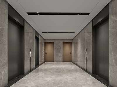 modern elevator hall model