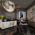 Spa Treatment Room Interior With Wooden Bathtub Massage Bed Green Plants And Warm Lighting