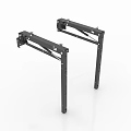 Modern support frame folding stool hardware 3d model