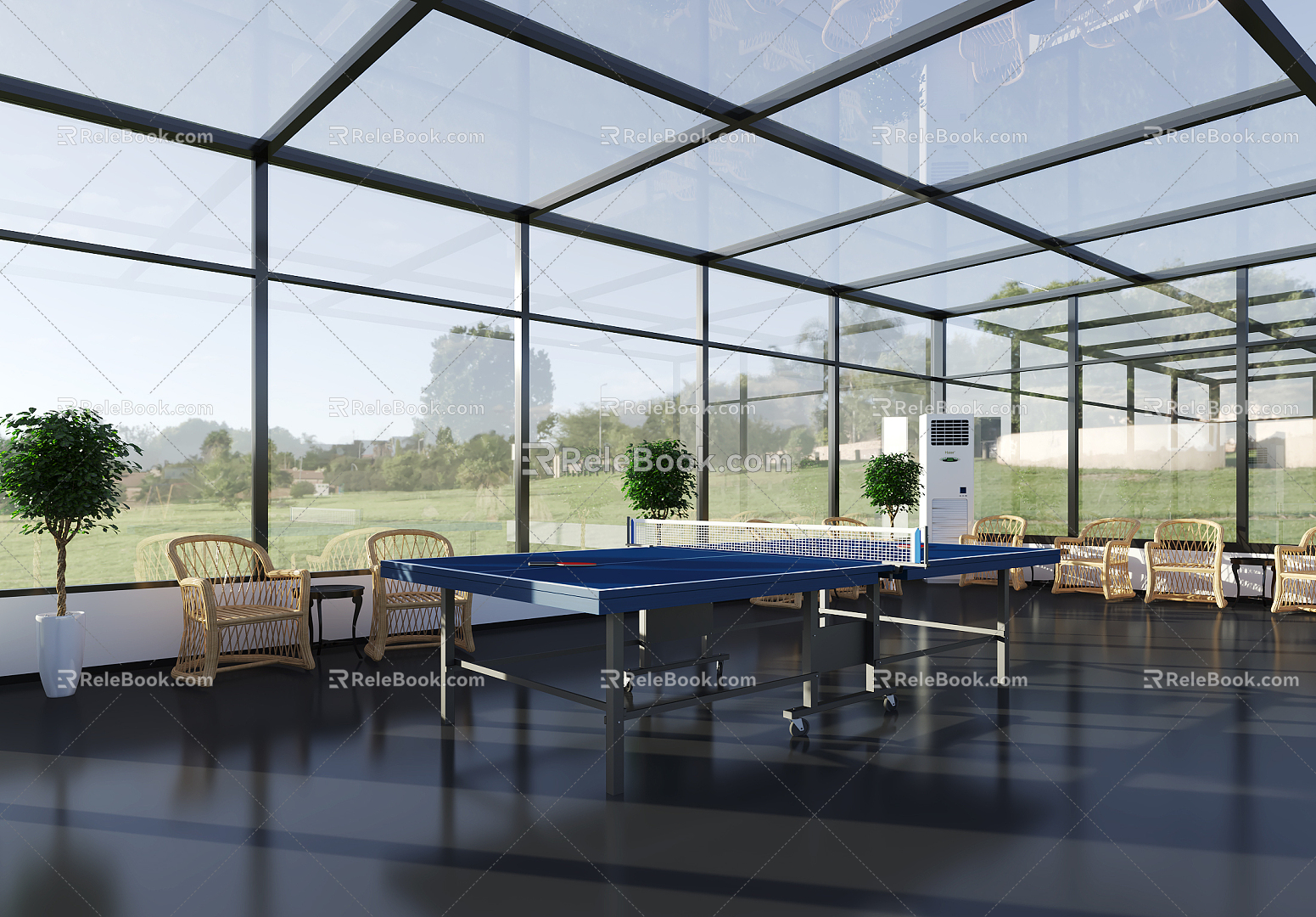 Modern Sun Room 3d model